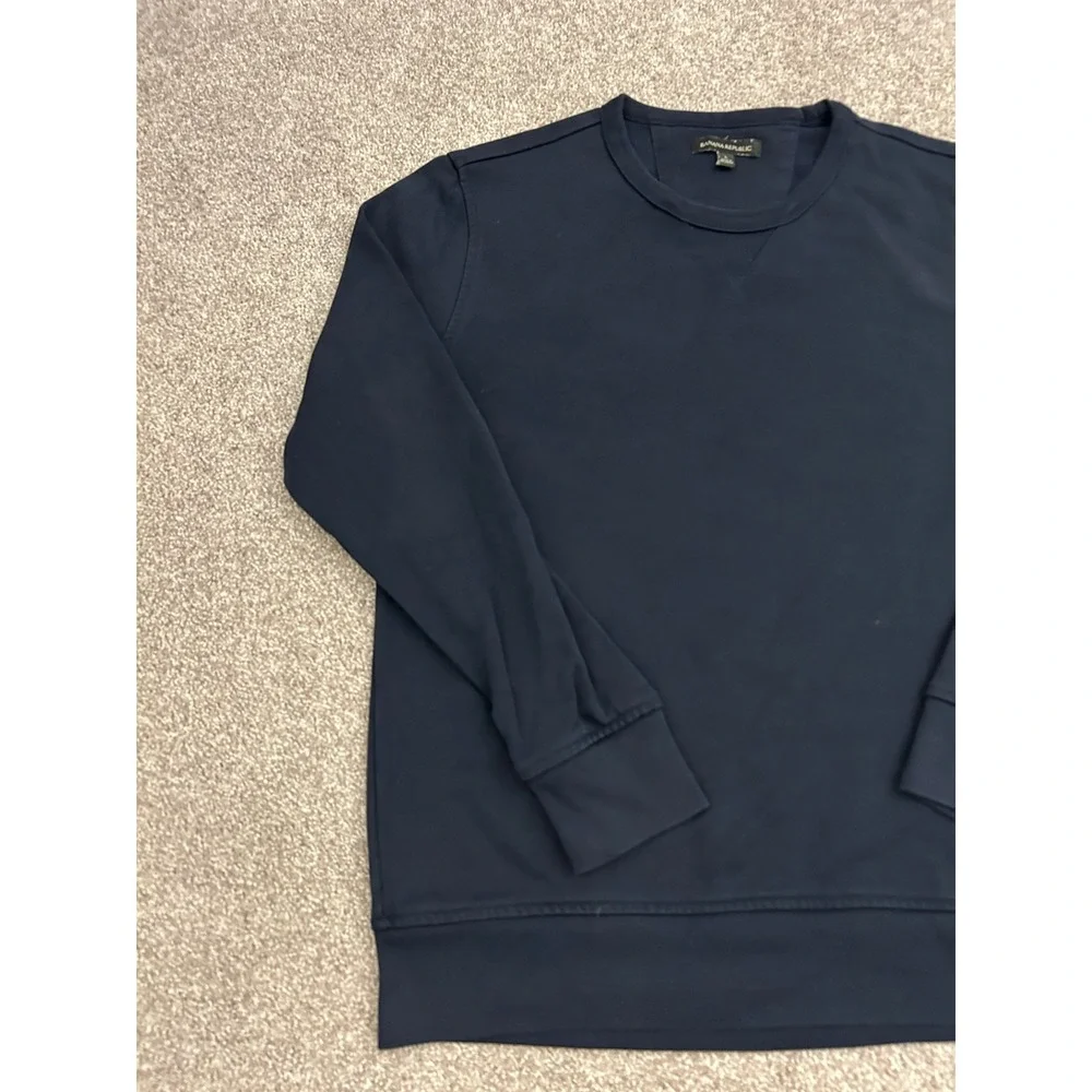 Banana Republic Sweatshirt Mens L Navy Blue Excellent Cotton Crewneck Pullover